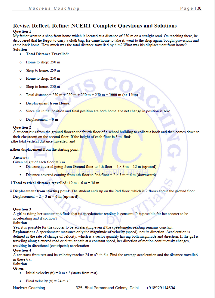 Class 9 Science – Describing Motion Around Us Notes