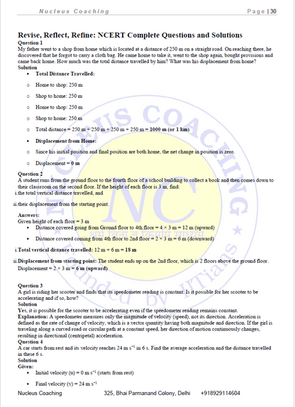 Class 9 Science – Describing Motion Around Us Notes